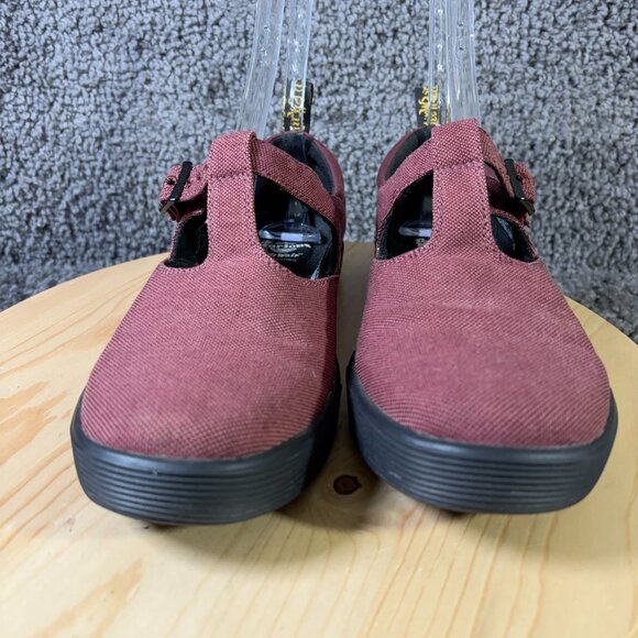 Dr Martens Winona Mary Jane Shoe Womens Size 11 Canvas Red Comfort Sneakers - Picture 2 of 8
